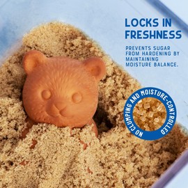 Vivid Works Terracotta Brown Sugar Keeper - Brown Sugar Bear to Maintain Food Moisture in Storage Container - Terra Cotta Food Saver