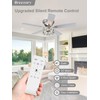 Breezary 52 inch Flush Mount Ceiling Fans with Lights Remote