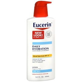 Eucerin Daily Hydration Lotion SPF 15 Fragrance Free 16.9 OZ