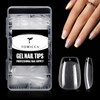 TOMICCA Nail Tips 240Pcs Short Coffin Acrylic Nails Gel Nail