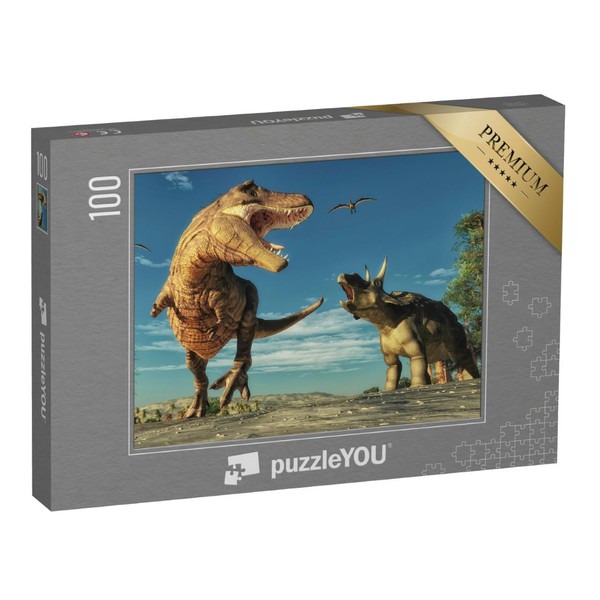 puzzleYOU: 100 Piece Puzzle "3D Illustration: Dinosaurs" - From the