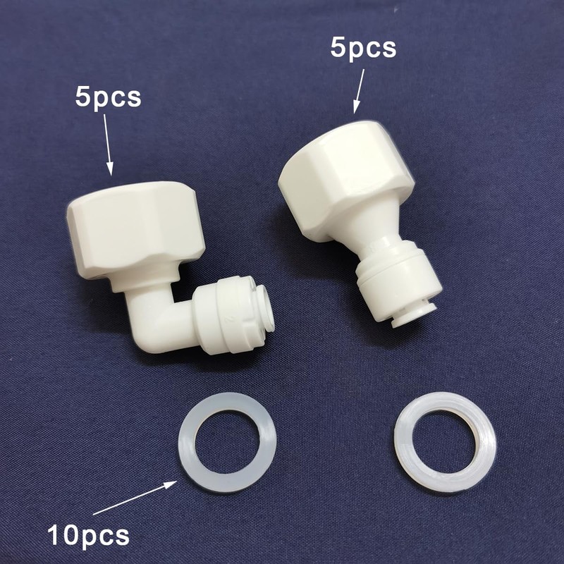 MALIDA Quick Connector Female Thread Adapter Elbow and Straight Combination,