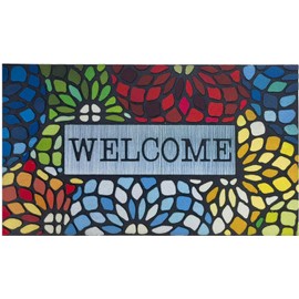 CHICHIC Colorful Welcome Door Mat, Welcome Mat 24x 36 Inch Front Door Mat Outdoors for Home Entrance Outdoors Mat for Outside Entry Way Doormat, Heavy Duty Non Slip Rubber Back Low Profile
