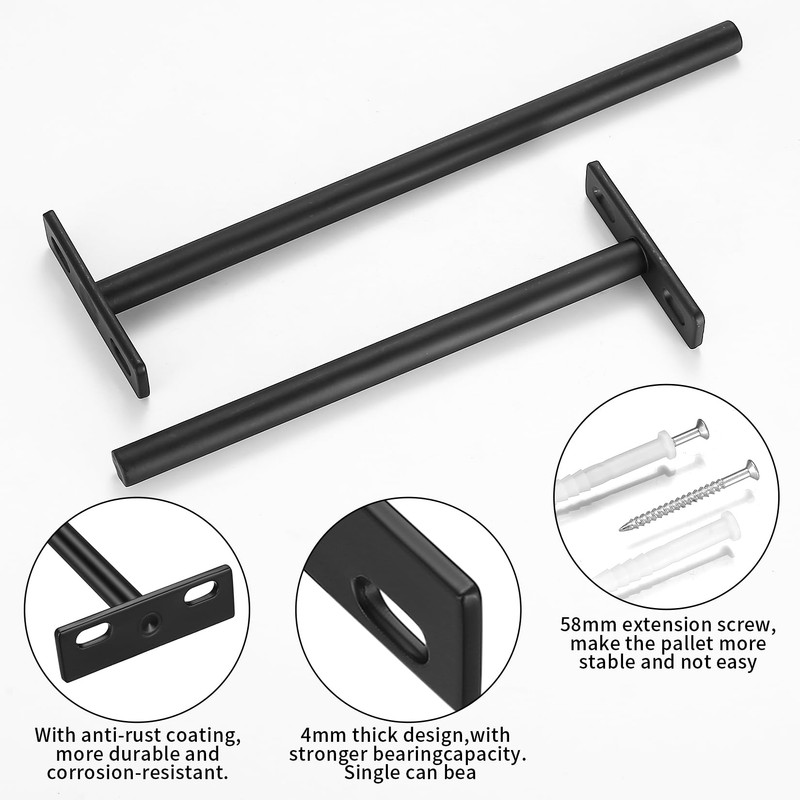 Pack of 4 Floating Shelf Brackets, Shelf Brackets, Wall Shelf,