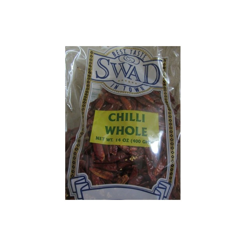 Swad Whole Red Dried Chillies , Value Pack of 400g.,