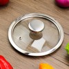 LC LICTOP 6.5" Tempered Glass Lid 304 Stainless Steel Wide