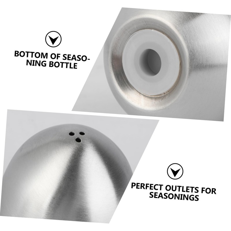 LABRIMP 2pcs Shaped Stainless Steel Condiment Bottles and Design for