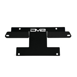 DV8 Offroad License Plate Relocation Bracket for 2021-2024 Ford Bronco | OEM Steel Front Bumper | Lower Center Mount | Keeps Grille Open | Quick & Easy Installation