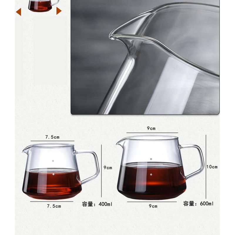 Gugrida 400ml 600ml Coffee Server, Drip Coffee Server, Hand Drip