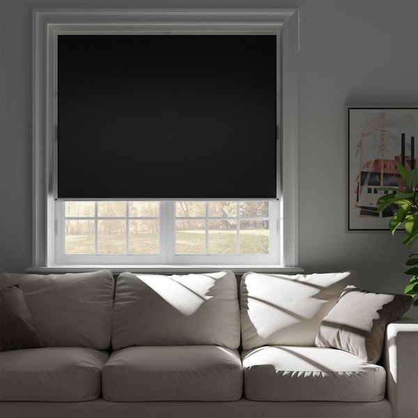 NIGHTON Blackout Roller Shades, No Drill Cordless Black Out Blinds