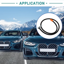 ACROPIX 1m Tire Inflator Extension Hose with Metal Lock Chuck Adapter Convert to Lock on Connection Air Pump Tube Tire Valve Connection Pipe for Auto Truck Bike MTB Nylon - Pack of 1