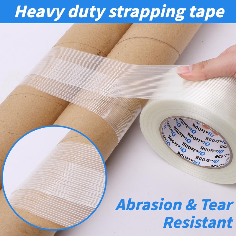 Oleitodh 16 Rolls Strapping Tape 2 Inch x 60 Yards