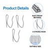 100Pcs Metal Curtain Hooks, FUNCYboo Drapery Pin Stainless Steel Hooks