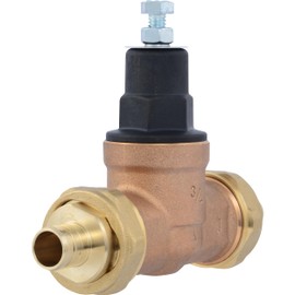 Cash Acme EB45 Pressure Regulating Valve, Double Union, 3/4 Inch Crimp, Poly Top, 60 PSI, PVA16P-DUCR-60
