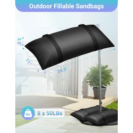 8 Pack Umbrella Base Weights, Sandbags for Umbrellas & Patio Stand