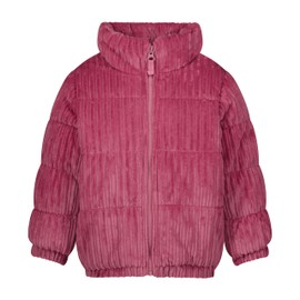 OshKosh B'gosh Girls' Heavyweight Velboa Cordury Hooded Puffer Jacket, Rose