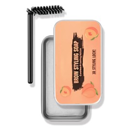 Smudge-Proof Clear Eyebrow Gel for Natural Brows - Long-Lasting Styling Pomade with Quick-Dry Honey Peach Wax and Lightweight Soap Kit for Easy Shaping
