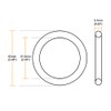 sourcing map Nitrile Rubber O-Rings 63 mm AD 51.6 mm