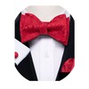 Barry.Wang Men Bow Tie Set Pocket Square Cufflink Silk Elegant