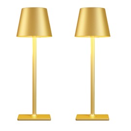 Yogaret Gold Rechargeable Cordless Table Lamp, Battery Operated, 2 Pack