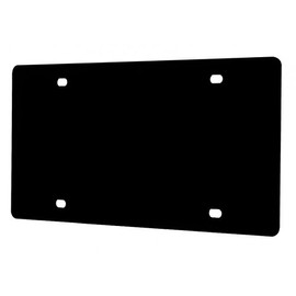 Blank License Plate Laser Cut Black Acrylic 12" x 6" Monograms Graphics Designs Quotes Slogans for at Home Creators Collectors Automotive Accessory Retailers Dealerships by Marketing Holders