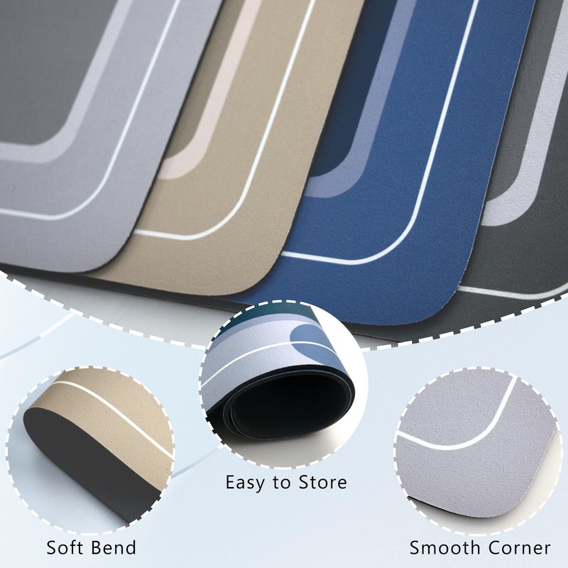 YCTMALL Bath mat Rubber Bathroom Mat-Quick Dry Absorbent Rug Non-Slip