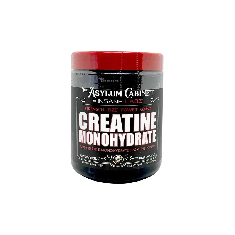 Creatina Monohidratada Insane Labz 300g 60 Servs Sin Sabor