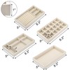 Elsjoy Set of 8 Velvet Jewelry Tray, Drawer Insert Divided