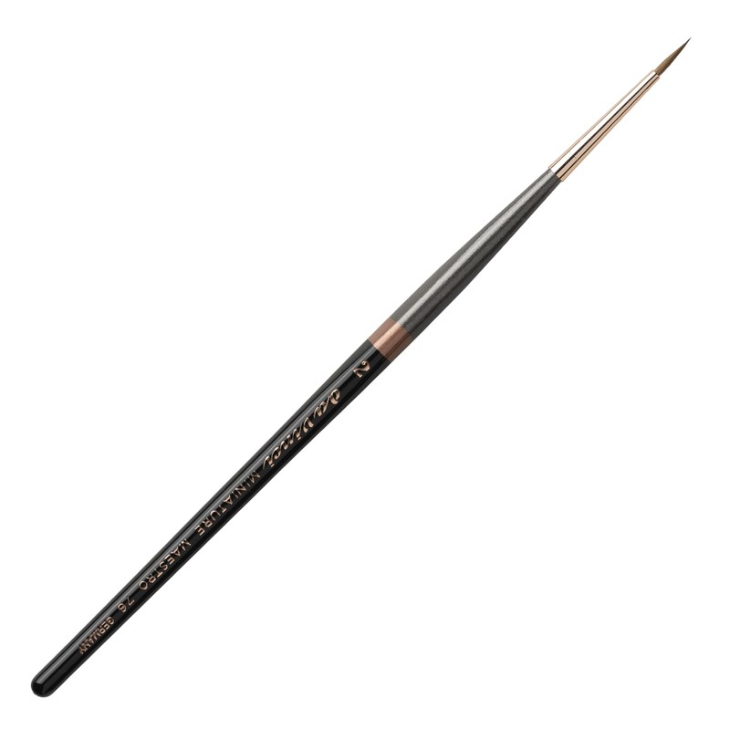 da Vinci, MINIATURE MAESTRO Short Handle, Detail Brush, Kolinsky Red