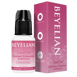 BEYELIAN Lash Extension Glue, 0.5-1 Sec Dry Professional Lash Extension Glue, Extra Strong Eye Lash Extension Glue, Eyelash Extension Glue Extensions Adhesive Professional Use Only, 5ml/0.17fl.oz