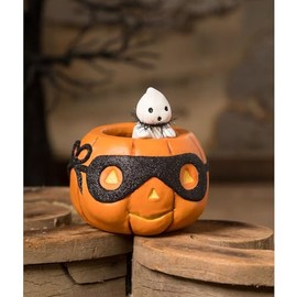 Bethany Lowe Jol and Peeking Boo Jack-O-Lantern, Paper Pulp, Multicolor
