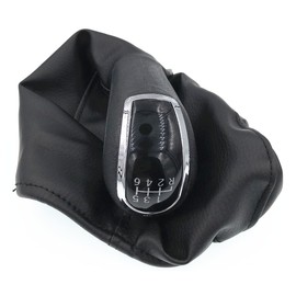 HZTWFC 6 Speed Black Car Gear Shift Knob Gaiter Boot Cover