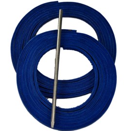 TOFL Softball and Baseball Glove Lace Kit | Mitt Lace Glove Repair Lacing Kit | 2 Leather Laces with Lacing Needle for Catchers Glove| Blue