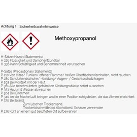 200 ml Methoxypropanol 99%, 1-Methoxy-2-propanol, Solvent for Printing Inks and Water Soluble Resins, Finishing Agents