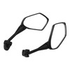 1 Pair Motorcycle Rear Mirror Adjustable Black Handlebar Side Mirror