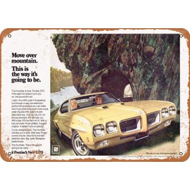 RetroRust 10 x 14 METAL SIGN - 1970 Pontiac GTO 2 - Vintage Rusty Look
