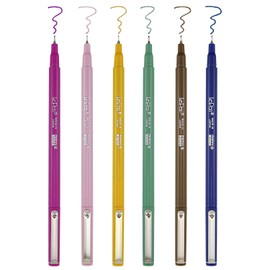 UCHIDA UCHIDA Le Pen Retro Colors 6 Piece Set, 0.3mm point