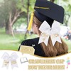 2 Pcs White Graduation Bow Class of 2026 Graduation Cap