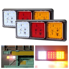 Xuzimaoyi Trailer Light Kit, LED Trailer Light Kit 3 Colors Trailer Lights LED Kit LED Tail Turn Signal Brake Light for Truck Boat Trailer Camper RV(2Pcs)