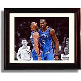 Russell Westbrook & Kevin Durant Autograph Promo Print - Oklahoma City - Framed 8x10