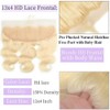 613 Frontal 13x4 HD Transparent Lace Closure 100% Russian Blonde