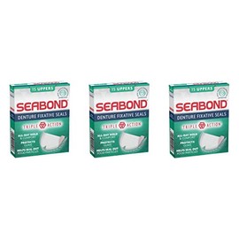 Seabond THREE PACKS of Seabond Denture Fixative Uppers