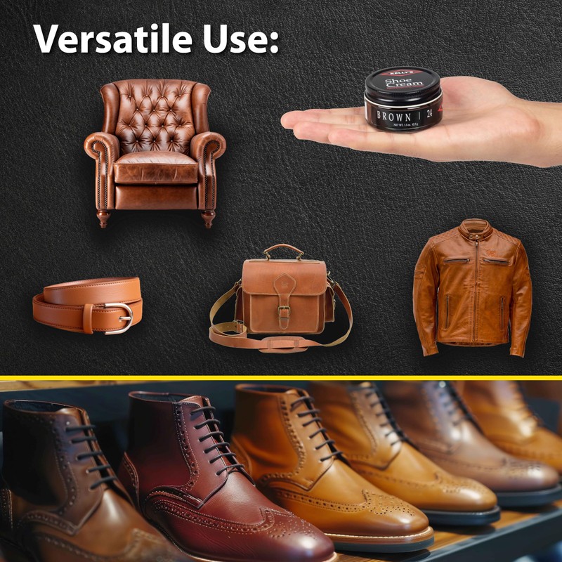 Kelly's Brown Shoe Polish 1.5 oz - Professional Leather Shoe