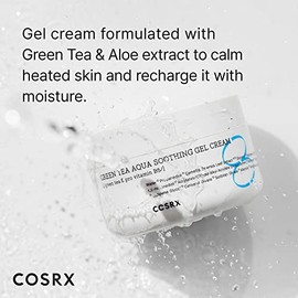 COSRX Hydrium Green Tea Aqua Crema de gel calmante de 50 ml  Camelia, gel de aloe  Cuidado de la piel coreana, vegano, libre de crueldad, sin...      