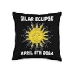 Total Solar Eclipse 2024 - Apri 8th 2024 Throw Pillow