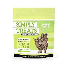 Simple Food Project The Freeze Dried Raw Cat Treats Grain Free, All Natural, with Just 1 Ingredient - Bison Liver