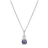 Sterling Silver Alexandrite CZ June Birthstone Necklace - 18 +