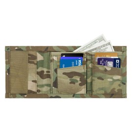 PETAC GEAR Tactical Mens Wallet,Trifold Nylon Credit ID Card Pocket Water Resistant Cash Card Holder with Back coin Zipper Pocket (MC)