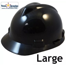 MSA V-Gard Large JUMBO Cap Style Hard Hat - Black - Fas-Trac