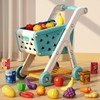 Jovow 98pcs Kids Shopping Cart Trolley Play Set with Pretend